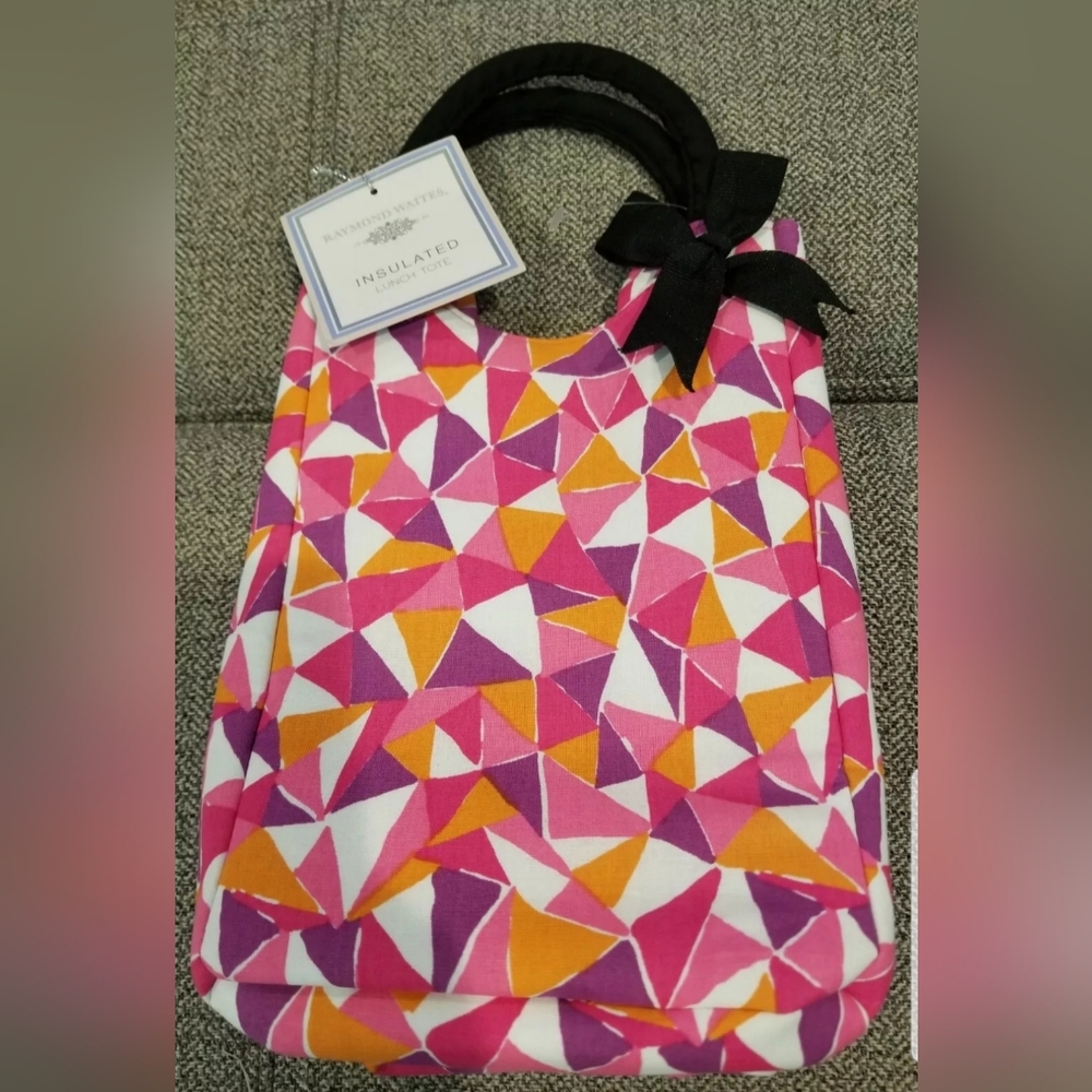 Raymond Waites Insulated Lunch Tote Geometric NWT 10inx8inx6in
